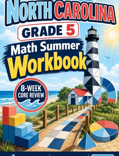 North Carolina NC EOG Grade 5 Math Summer Review Workbook