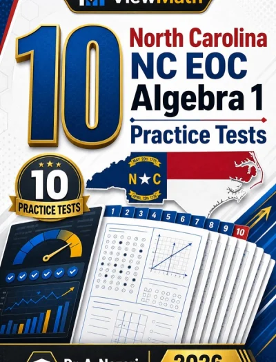 10 North Carolina NC EOC Algebra 1 Math Practice Tests