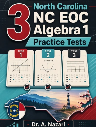 3 North Carolina NC EOC Algebra 1 Math Practice Tests