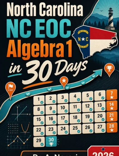 North Carolina NC EOC Algebra 1 Math in 30 Days