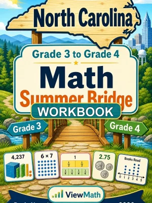 North Carolina NC EOG Grade 3 Math Summer Bridge Workbook