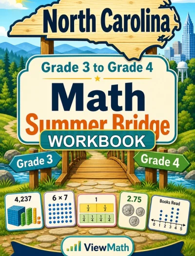 North Carolina NC EOG Grade 3 Math Summer Bridge Workbook