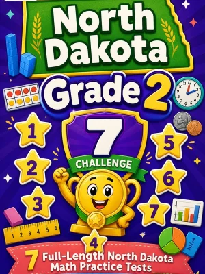 7 Full-Length North Dakota Grade 2 Math Practice Tests