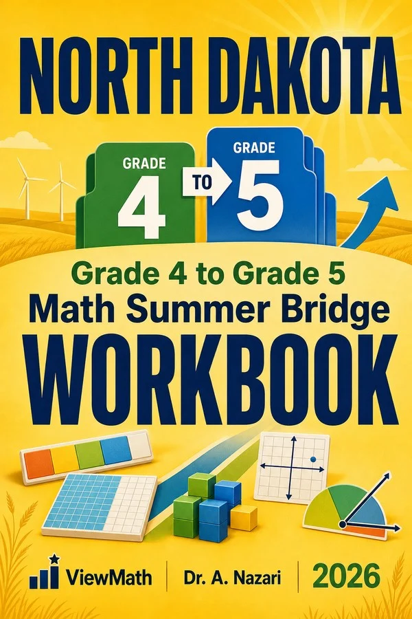 North Dakota NDSA Grade 4 Math Summer Bridge Workbook