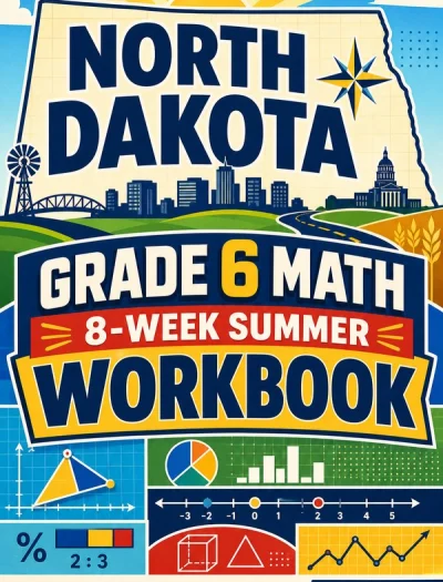 North Dakota NDSA Grade 6 Math Summer Review Workbook