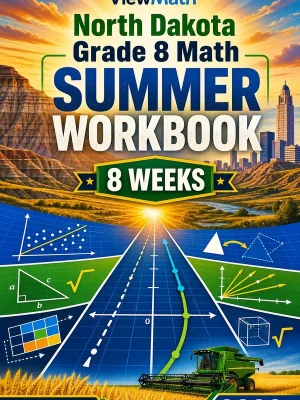 North Dakota NDSA Grade 8 Math Summer Review Workbook