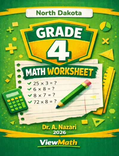 North Dakota NDSA Grade 4 Math Worksheets