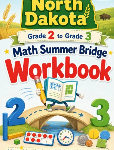 North Dakota Grade 2 to Grade 3 Math Summer Bridge Workbook