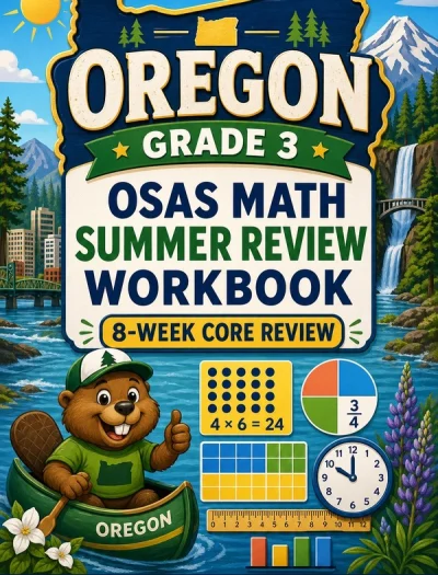 Oregon OSAS Grade 3 Math Summer Review Workbook