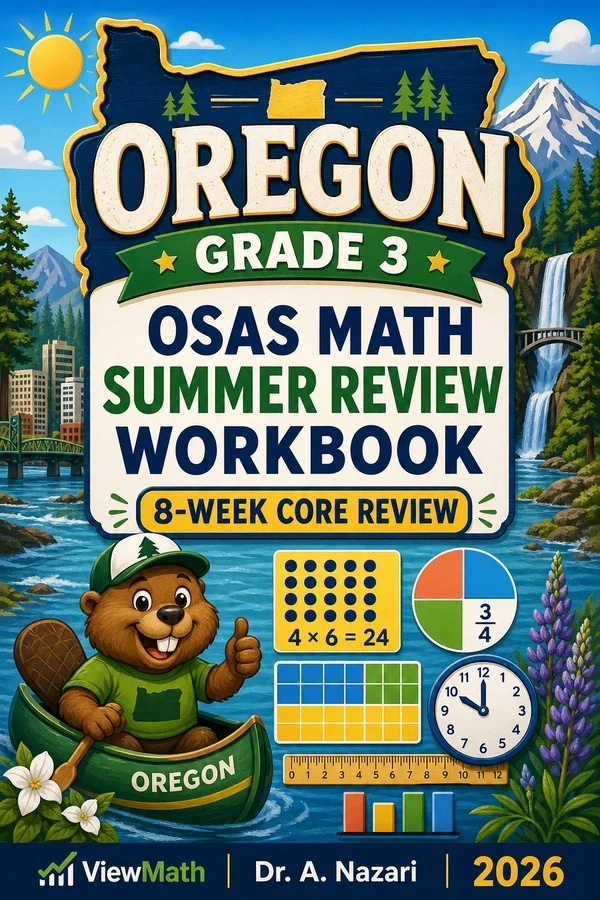 Oregon OSAS Grade 3 Math Summer Review Workbook
