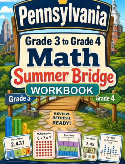 Pennsylvania PSSA Grade 3 Math Summer Bridge Workbook