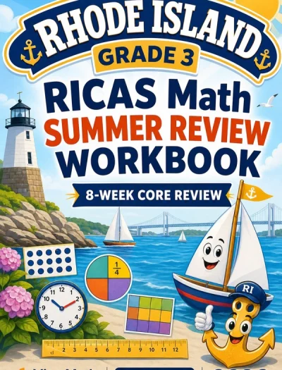 Rhode Island RICAS Grade 3 Math Summer Review Workbook