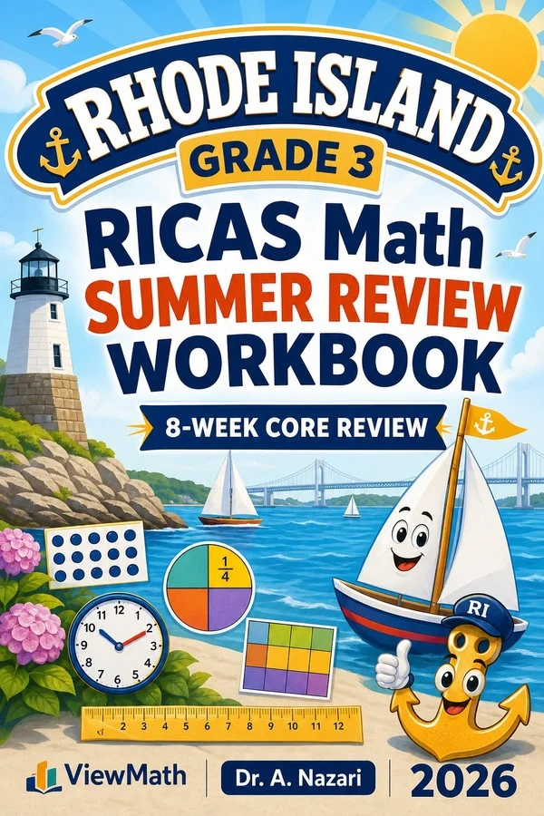 Rhode Island RICAS Grade 3 Math Summer Review Workbook