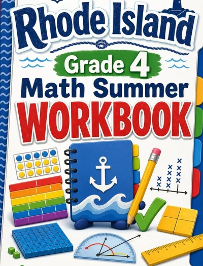 Rhode Island RICAS Grade 4 Math Summer Review Workbook