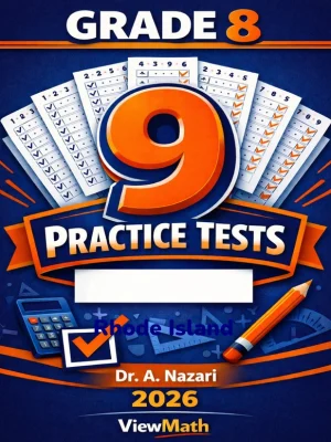 9 Full-Length Rhode Island RICAS Grade 8 Math Practice Tests