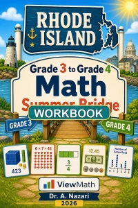 Rhode Island RICAS Grade 3 Math Summer Bridge Workbook