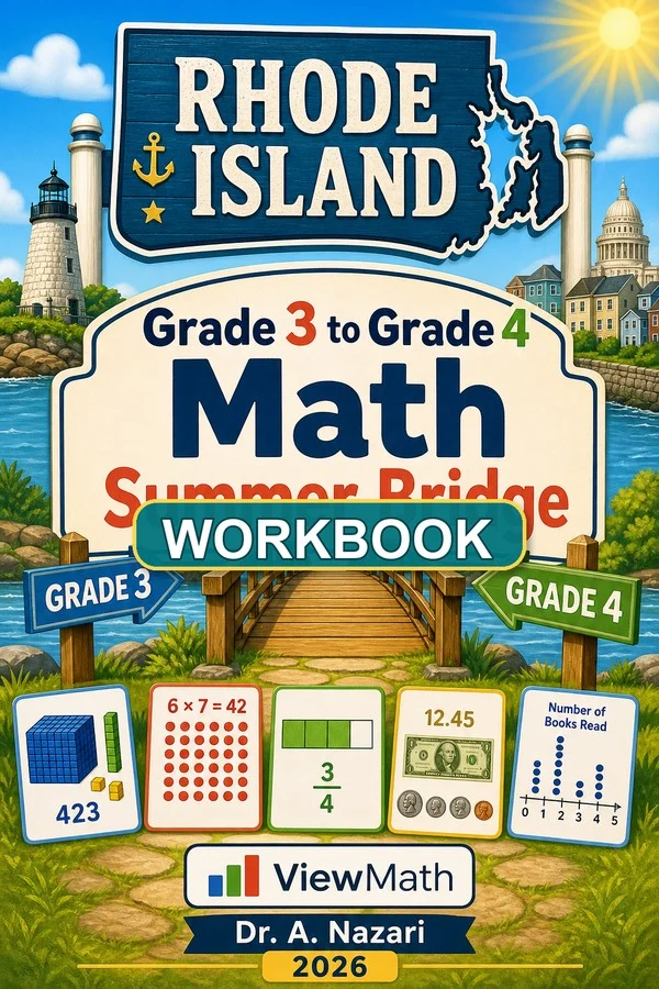 Rhode Island RICAS Grade 3 Math Summer Bridge Workbook