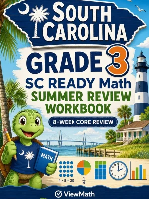 South Carolina SC READY Grade 3 Math Summer Review Workbook