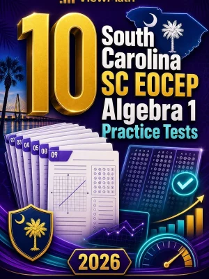 10 South Carolina SC EOCEP Algebra 1 Practice Tests