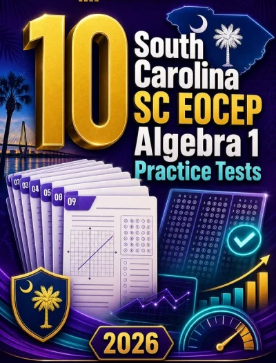 10 South Carolina SC EOCEP Algebra 1 Math Practice Tests