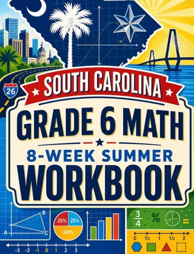 South Carolina SC READY Grade 6 Math Summer Review Workbook