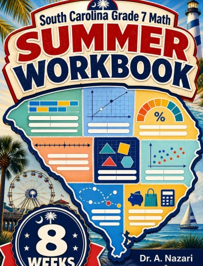 South Carolina SC READY Grade 7 Math Summer Review Workbook