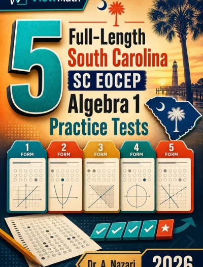 5 Full-Length South Carolina SC EOCEP Algebra 1 Math Practice Tests
