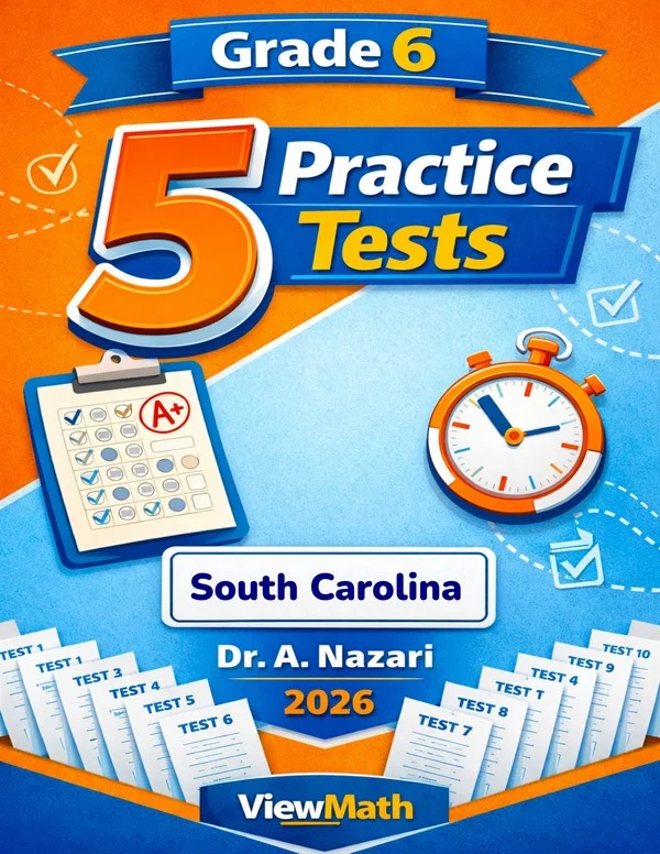 5 Full-Length South Carolina SC READY Grade 6 Math Practice Tests