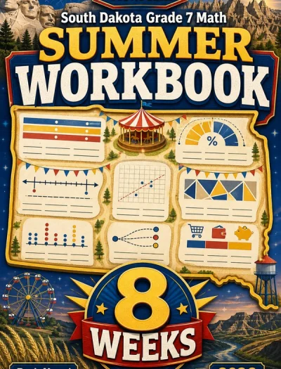 South Dakota SBA Grade 7 Math Summer Review Workbook
