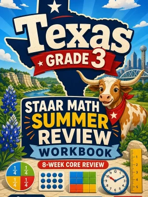 Texas STAAR Grade 3 Math Summer Review Workbook