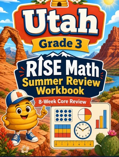 Utah RISE Grade 3 Math Summer Review Workbook