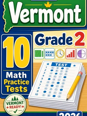 10 Full-Length Vermont Grade 2 Math Practice Tests