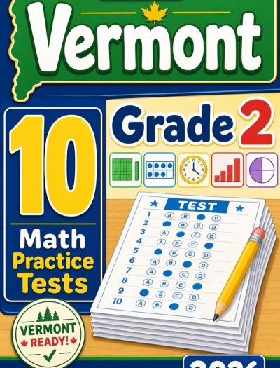 10 Full-Length Vermont Grade 2 Math Practice Tests