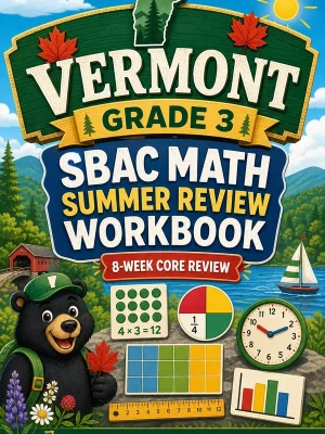 Vermont SBAC Grade 3 Math Summer Review Workbook