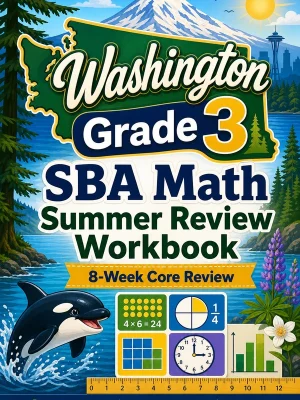 Washington SBA Grade 3 Math Summer Review Workbook