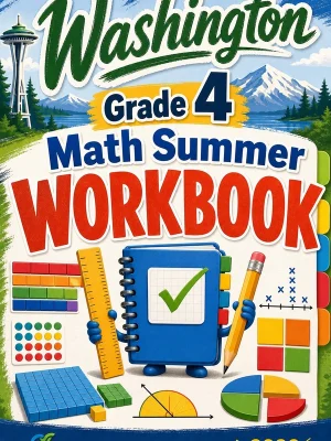 Washington SBA Grade 4 Math Summer Review Workbook