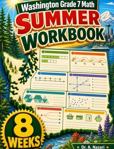 Washington SBA Grade 7 Math Summer Review Workbook