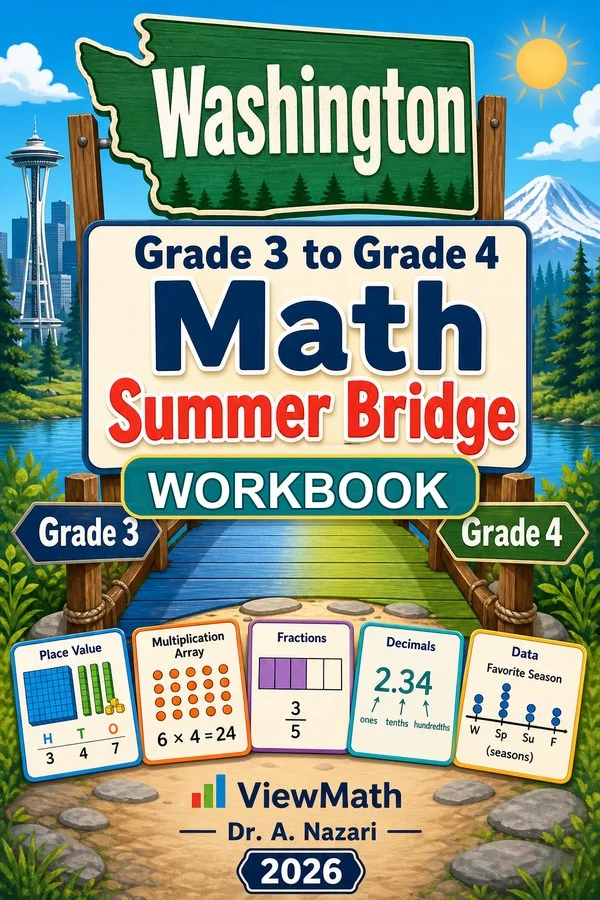 Washington SBA Grade 3 Math Summer Bridge Workbook