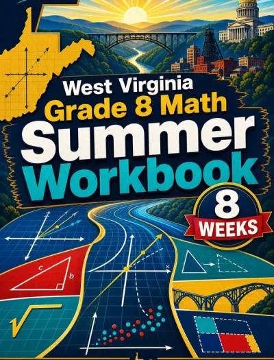 West Virginia WVGSA Grade 8 Math Summer Review Workbook