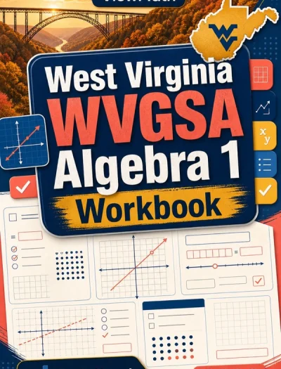 West Virginia WVGSA Algebra 1 Math Workbook