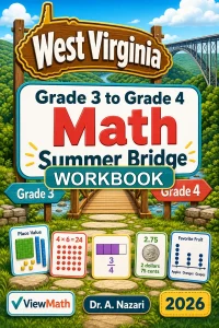 West Virginia WVGSA Grade 3 Math Summer Bridge Workbook