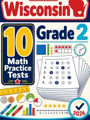 10 Full-Length Wisconsin Grade 2 Math Practice Tests