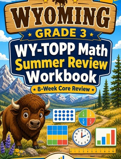 Wyoming WY-TOPP Grade 3 Math Summer Review Workbook