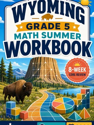 Wyoming WY-TOPP Grade 5 Math Summer Review Workbook