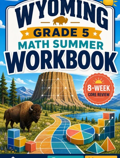 Wyoming WY-TOPP Grade 5 Math Summer Review Workbook