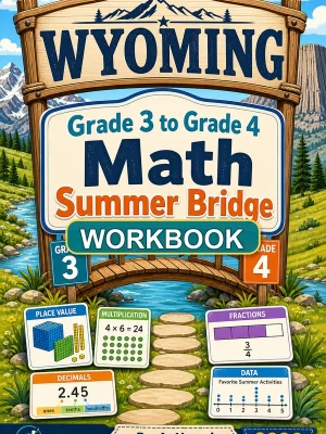 Wyoming WY-TOPP Grade 3 Math Summer Bridge Workbook
