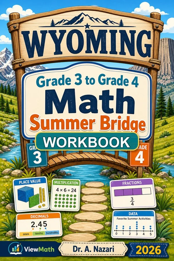 Wyoming WY-TOPP Grade 3 Math Summer Bridge Workbook