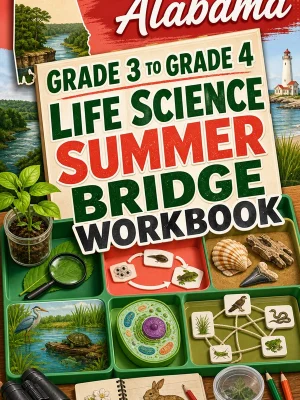 Alabama Grade 3 to Grade 4 Life Science Summer Bridge Workbook