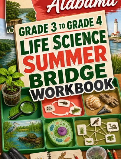 Alabama Grade 3 to Grade 4 Life Science Summer Bridge Workbook