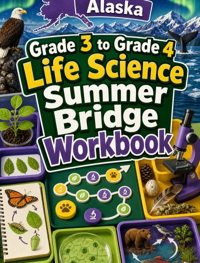 Alaska Grade 3 to Grade 4 Life Science Summer Bridge Workbook